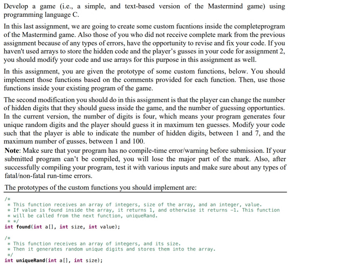 mastermind game using python | pdf | software... Solved \ #include | Chegg.com