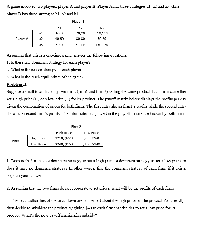 CodeChef: Two players A and B are playing a game. They choose a