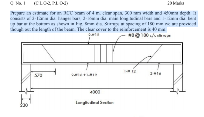 Solved Q. No. 1 (C.L.0-2, P.L.0-2) 20 Marks Prepare an | Chegg.com