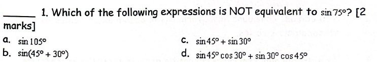 Solved Which of the following expressions is NOT equivalent | Chegg.com