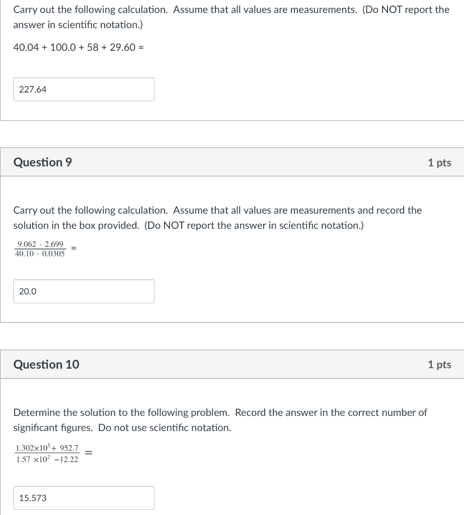 Solved Carry out the following calculation. Assume that all | Chegg.com