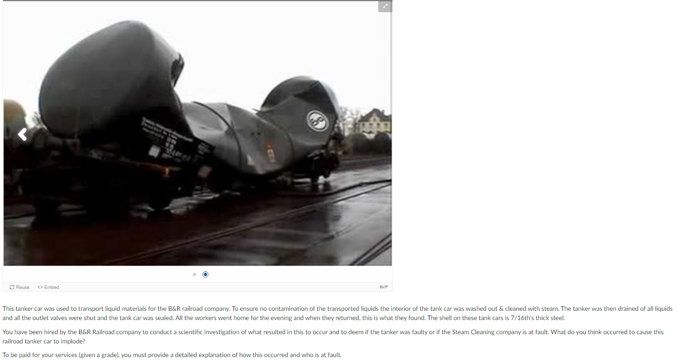 Solved Reuse Embed н: This tanker car was used to | Chegg.com
