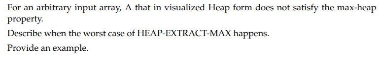 Solved For an arbitrary input array, A that in visualized | Chegg.com