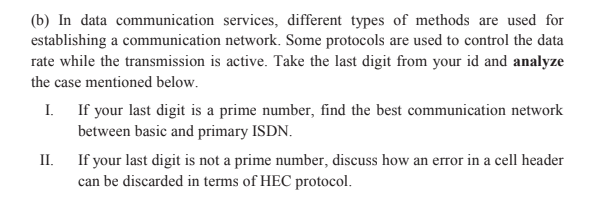 Solved (b) In Data Communication Services, Different Types | Chegg.com