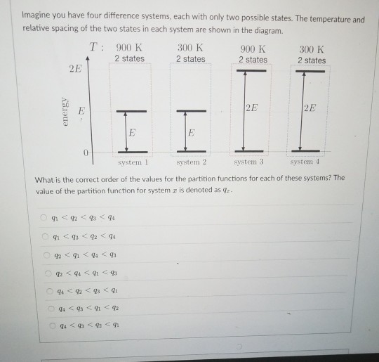 Solved Imagine you have four difference systems, each with | Chegg.com