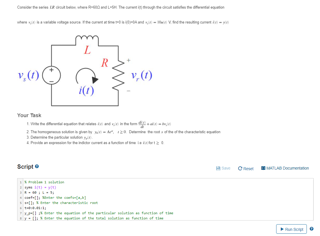 Solved Consider The Series Lr Circuit Below Where R 600 Chegg Com