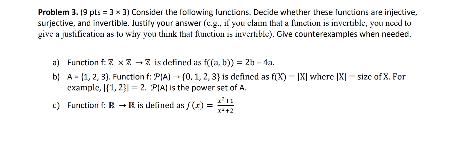 Solved Problem 3 9 Pts 3×3 Consider The Following