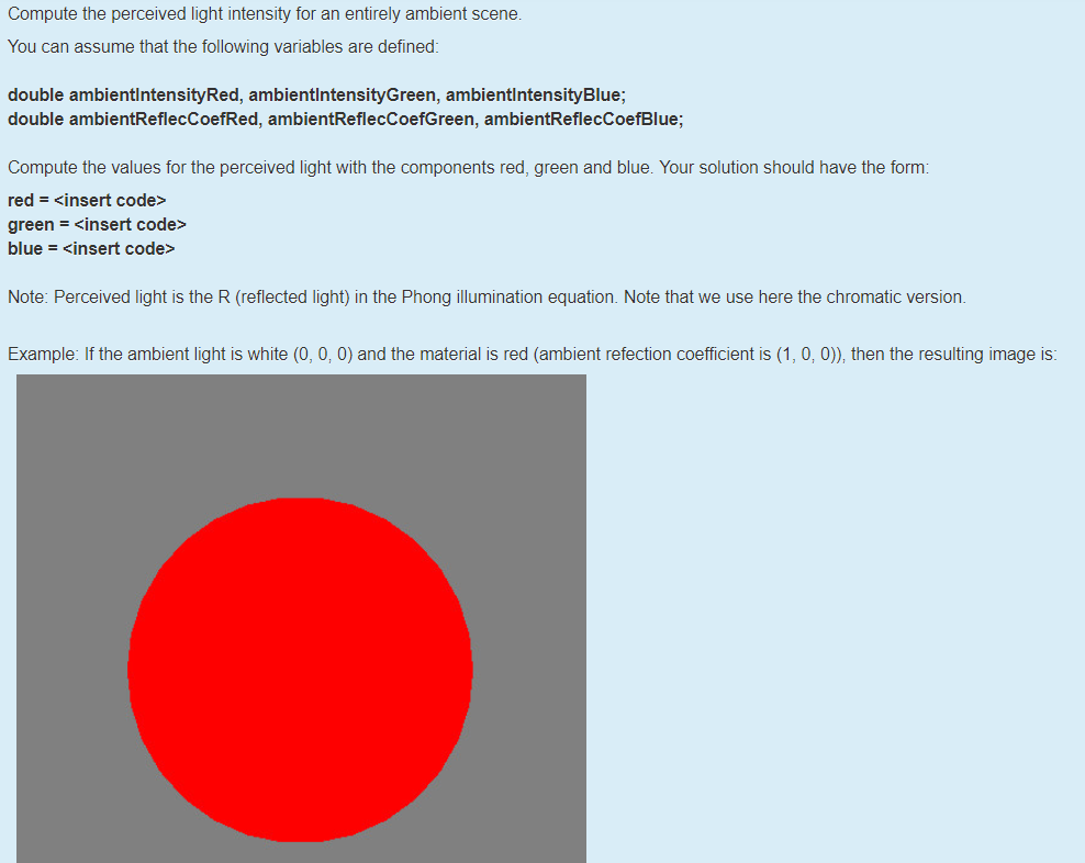 Compute the perceived light intensity for an entirely | Chegg.com