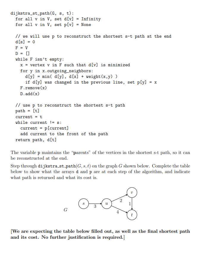 Warmup With Dijkstra Points Let G V E B Chegg Com