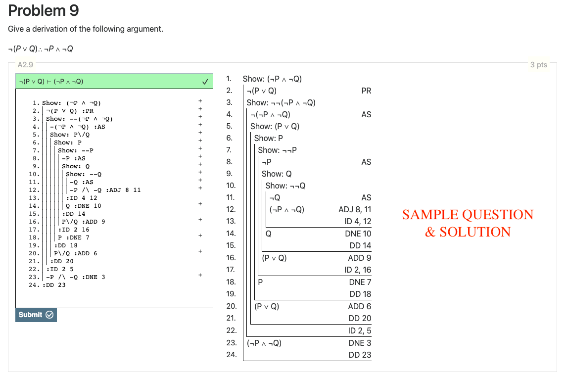 Solved Symbolic Logic: Solve the following argument | Chegg.com