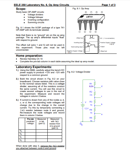 Solved No ircu Scope Study basic OP-AMP circuits Voltage | Chegg.com