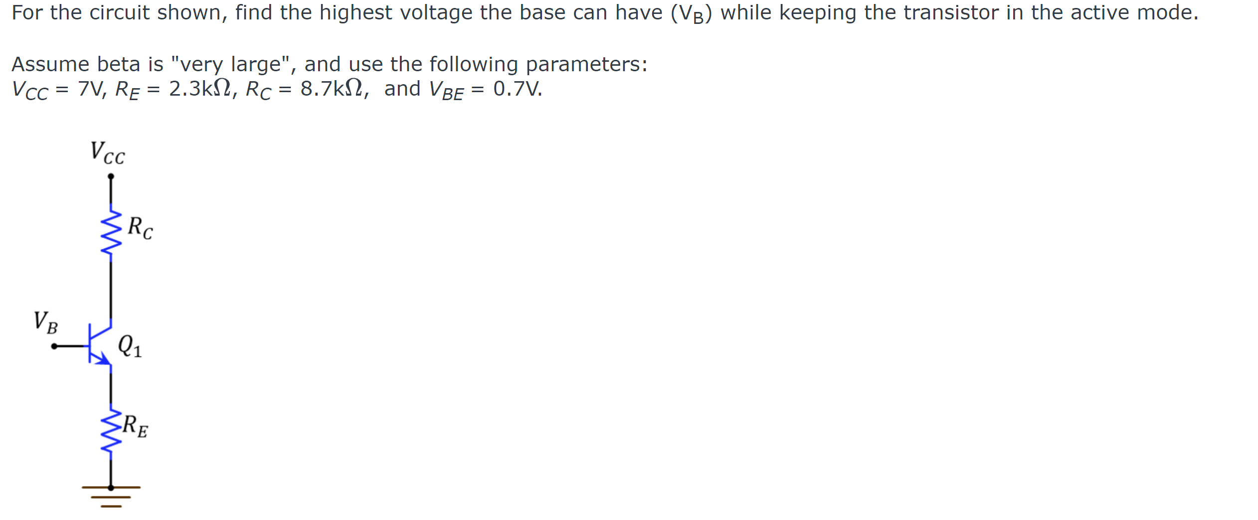 Solved For the circuit shown, find the highest voltage the