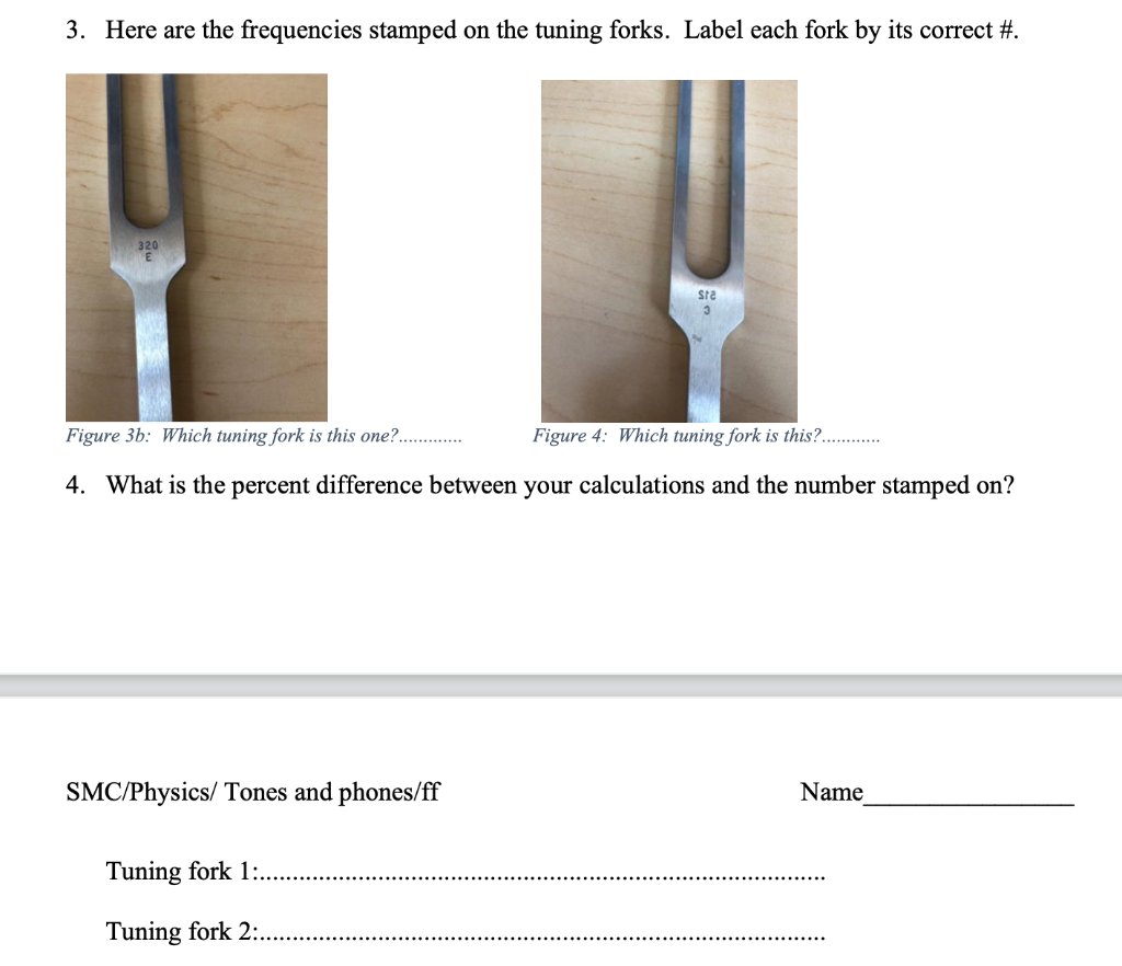 Solved 1. Determine the frequency of tuning fork 1. Show | Chegg.com