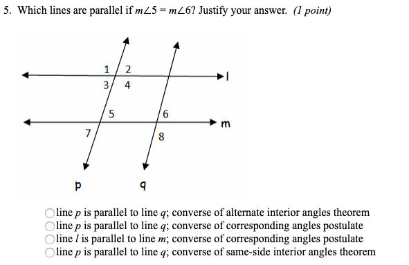 Solved 5 Which Lines Are Parallel If M 25 M26 Justify