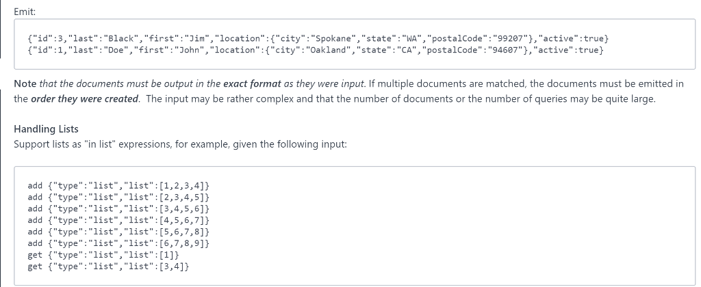 Solved ♡ Query by Example JSON document store Query By | Chegg.com