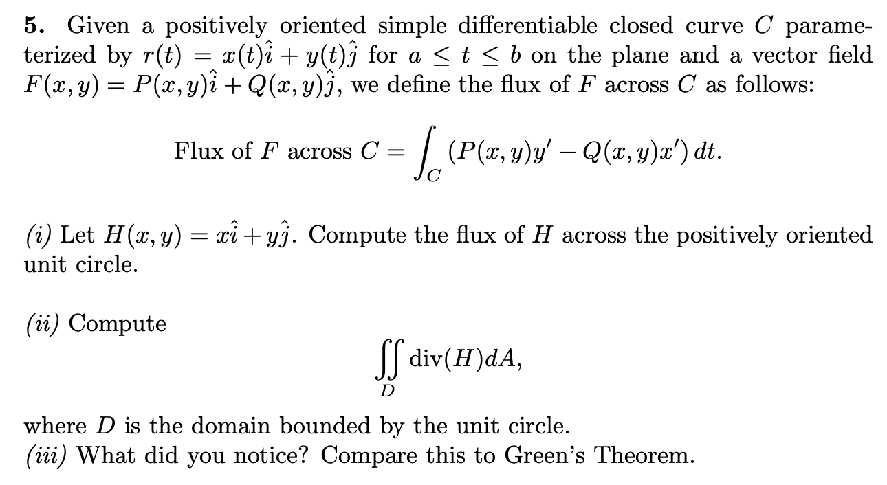 5 Given A Positively Oriented Simple Differentiable Chegg Com