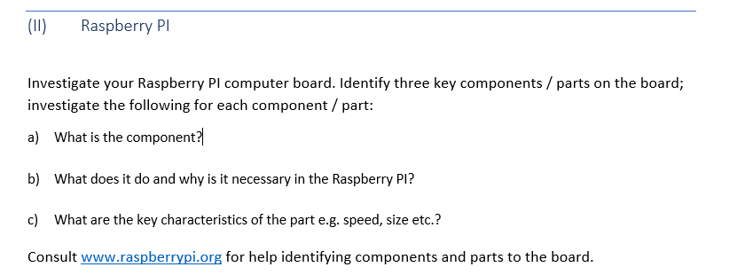 Solved (11) Raspberry PI Investigate your Raspberry Pl | Chegg.com