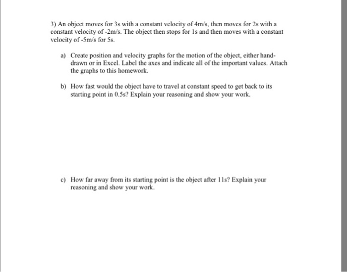 Solved: 1) For Each Of The Position Vs. Time Graphs Below,... | Chegg.com