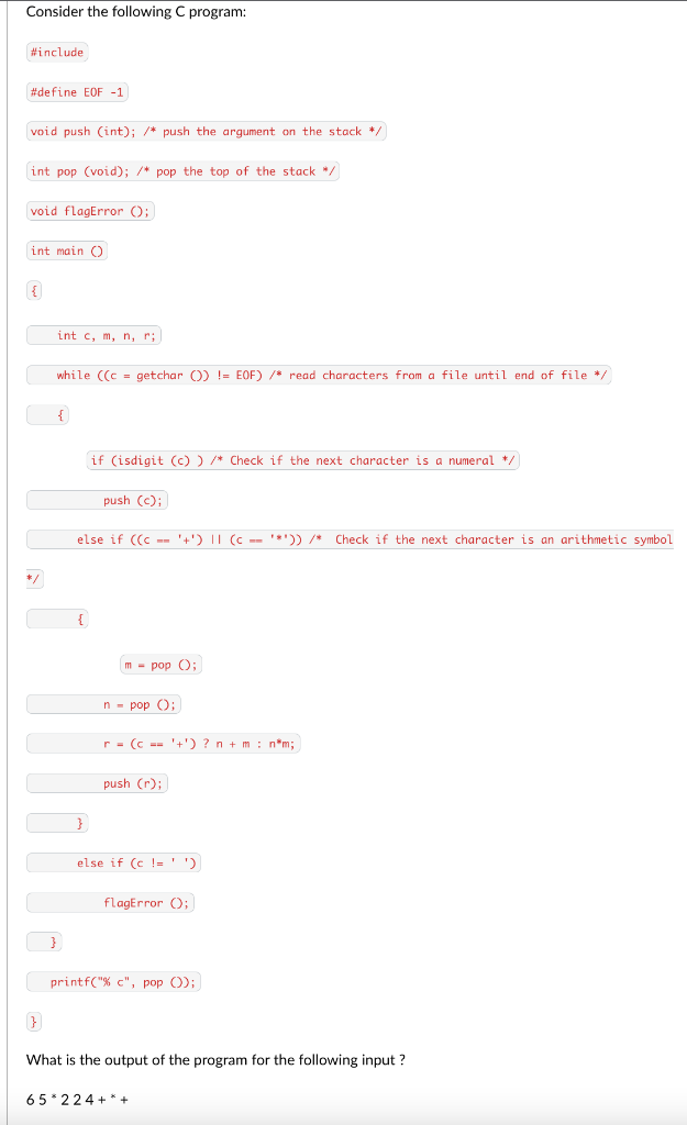 Solved Consider The Following C Program Include Define 7496