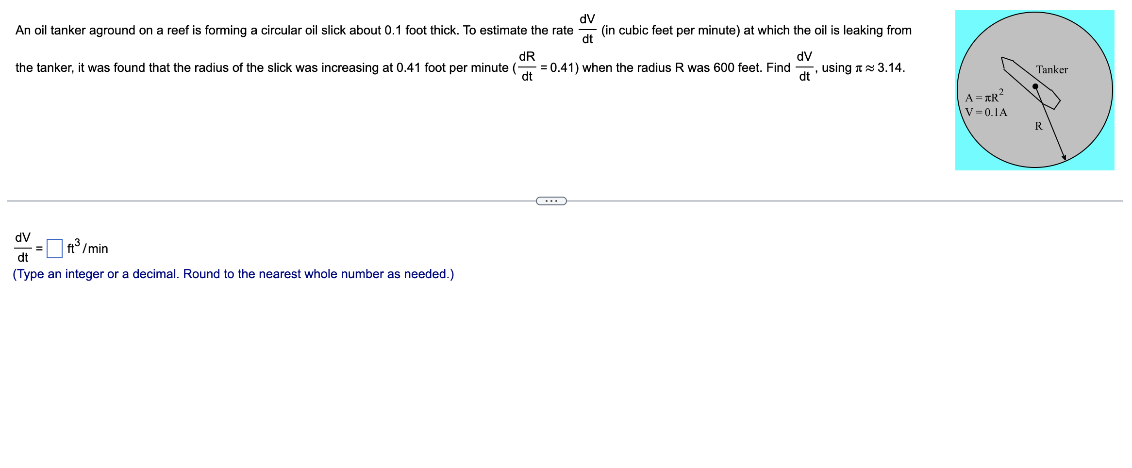 Solved An oil tanker aground on a reef is forming a circular