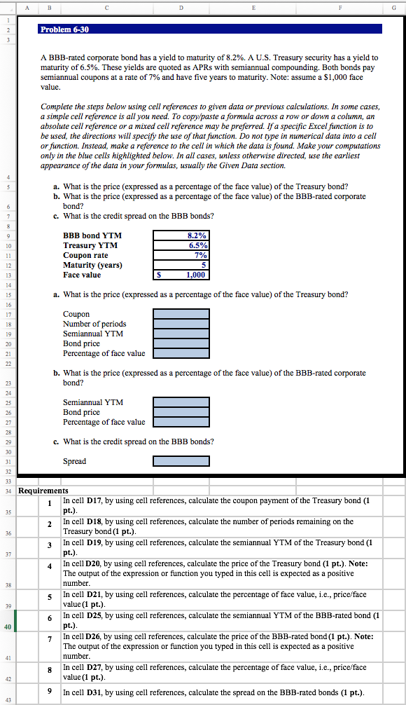 Solved Problem 6-30 A BBB-rated Corporate Bond Has A Yield | Chegg.com