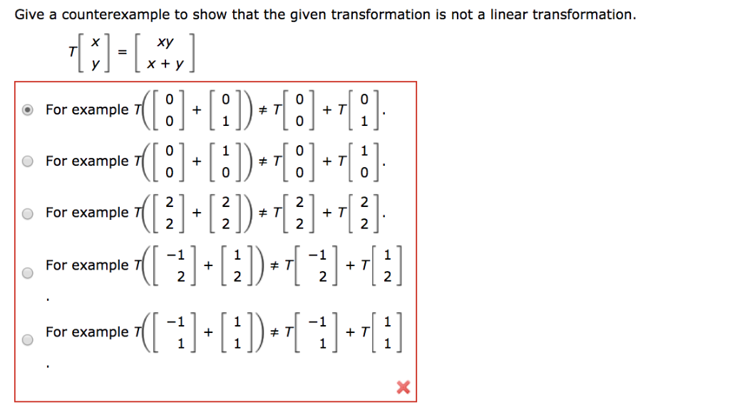 Matrix Transformation Examples