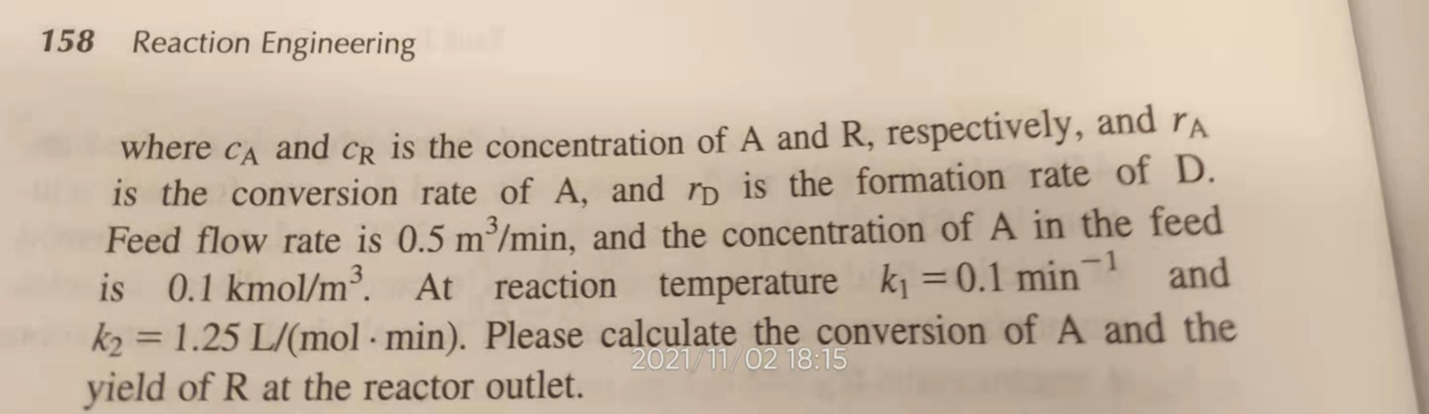 Solved a 9. 3.15 The following liquid phase reactions take | Chegg.com