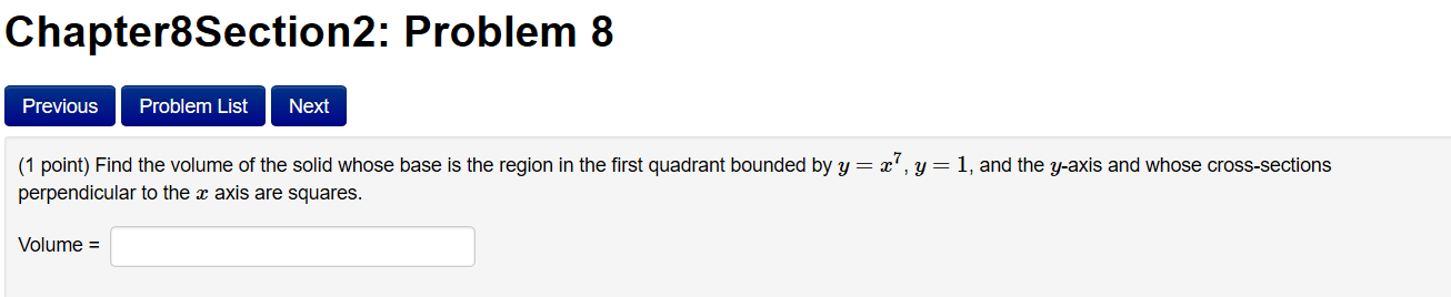 Solved Chapter8Section2: Problem 8 Previous Problem List | Chegg.com