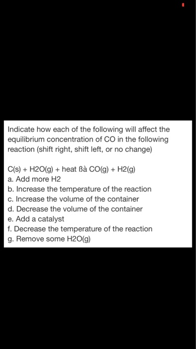 Solved Indicate how each of the following will affect the | Chegg.com