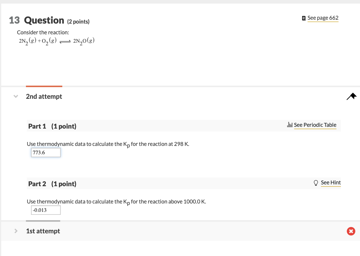 Solved 13 Question (2 points) e See page 662 Consider the | Chegg.com