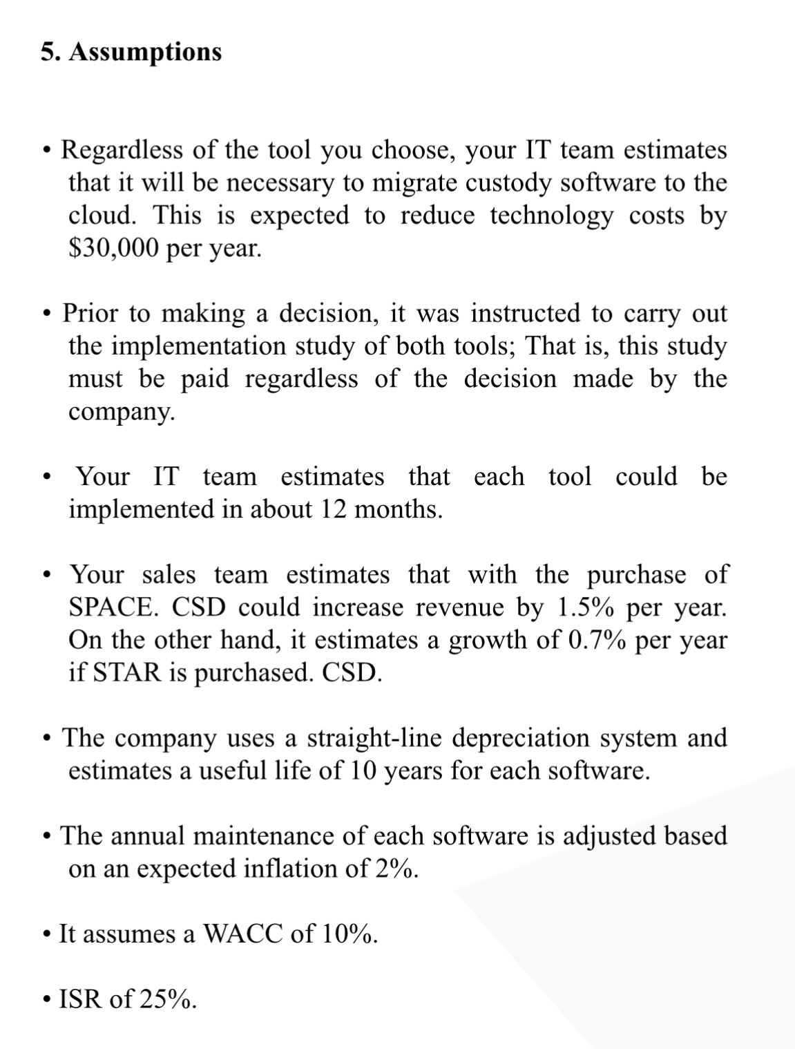 Solved Financial analysis: The following table shows the | Chegg.com