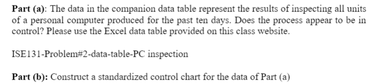 Part (a): The data in the companion data table | Chegg.com