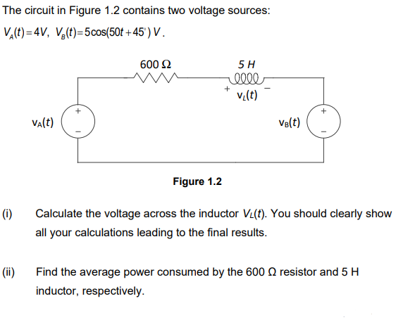 Solved The circuit in Figure 1.2 contains two voltage | Chegg.com