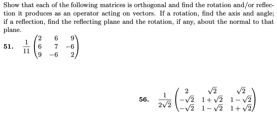 Show that each of the following matrices is | Chegg.com
