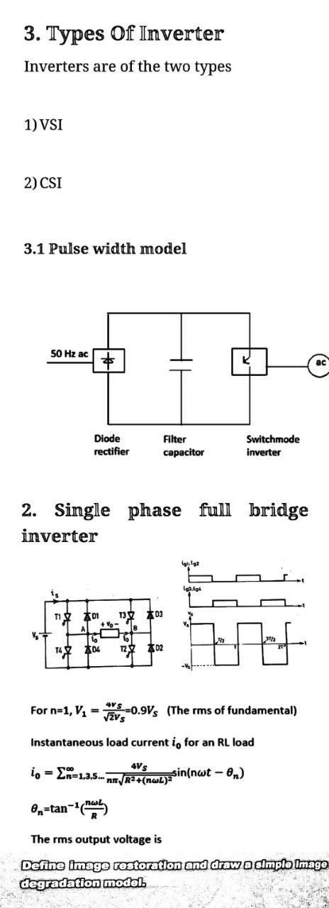 Solved 3. Types Of Inverter Inverters are of the two types | Chegg.com