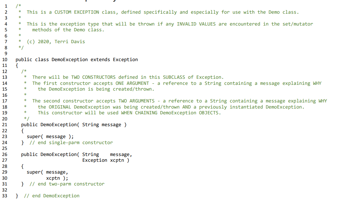 I'm having troubles with exception handling and was | Chegg.com