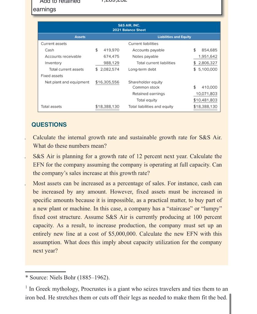 Solved Calculate The Internal Growth Rate And Sustainable | Chegg.com