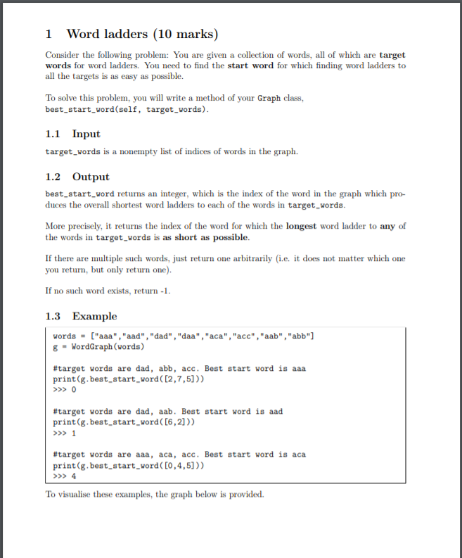 class Graph def __init__(self, V list) >