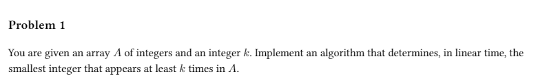 Solved Problem 1 You are given an array A of integers and an | Chegg.com