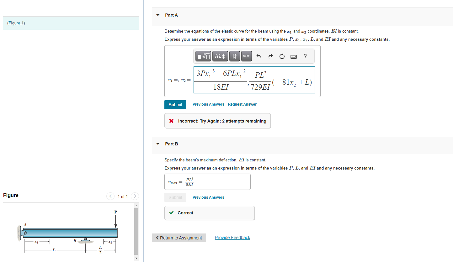 Solved Determine The Equations Of The Elastic Curve For The Chegg Com