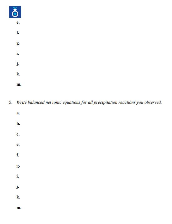 precipitate reactions list precipitate reactions list
