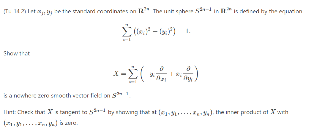 (Tu 14.2) Let xj,yj be the standard coordinates on | Chegg.com