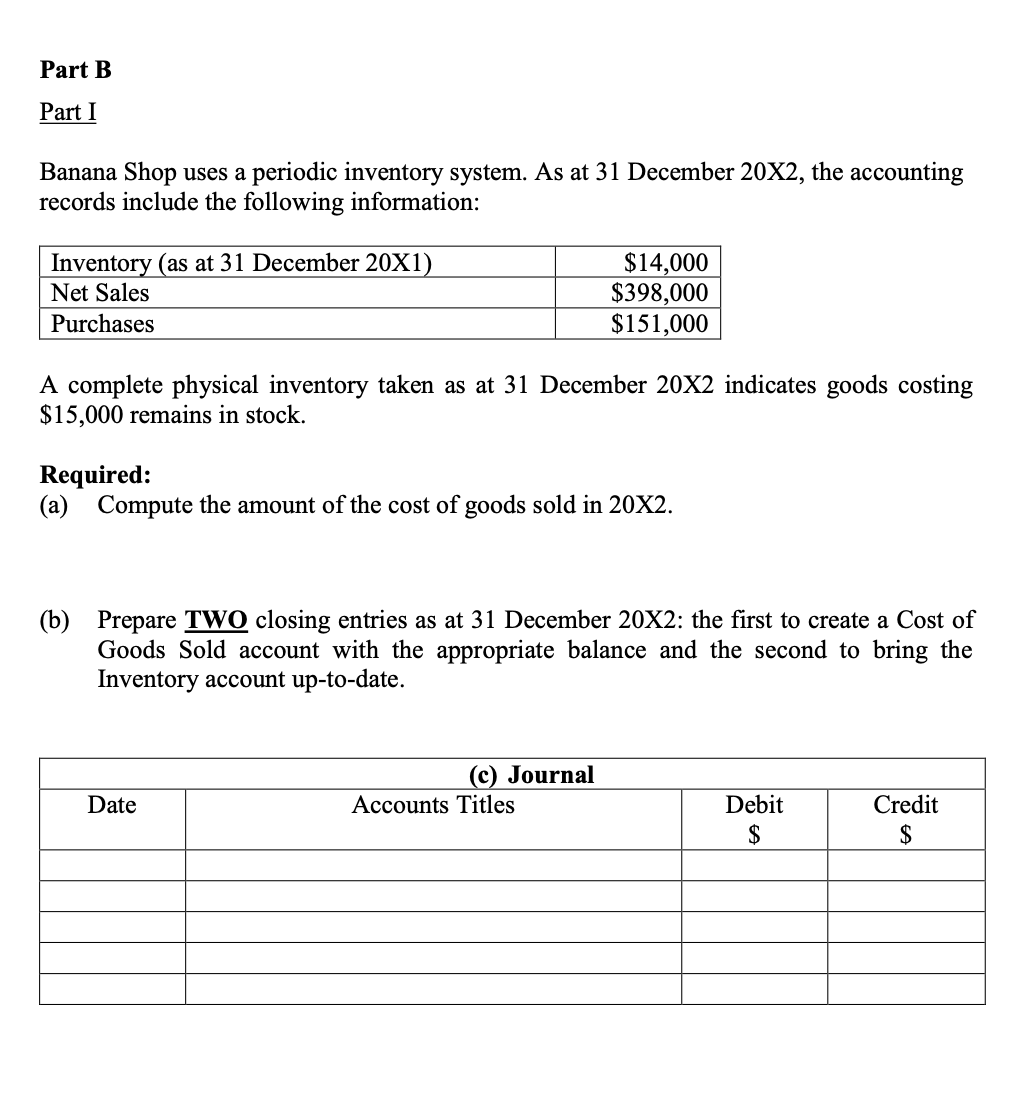 Solved Part A 1. In a perpetual inventory system, two | Chegg.com