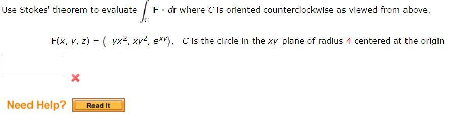 Solved Use Stokes Theorem To Evaluate ∫cf⋅dr Where C Is