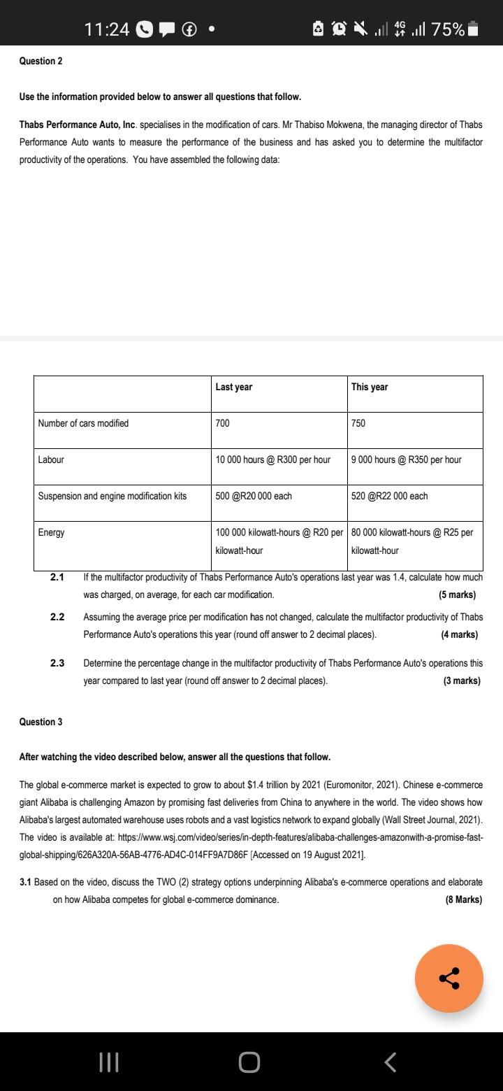 Solved Question 2 Use the information provided below to | Chegg.com