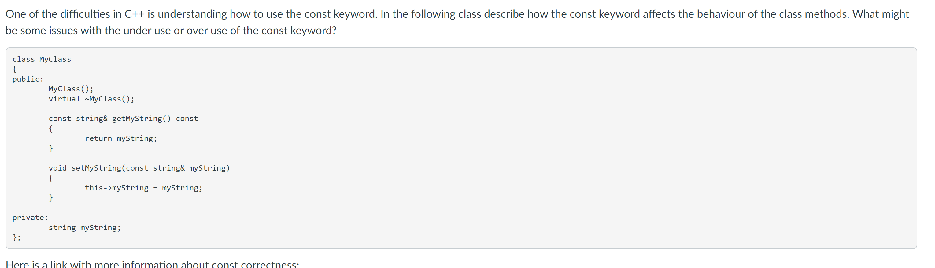 Solved One of the difficulties in C++ is understanding how | Chegg.com