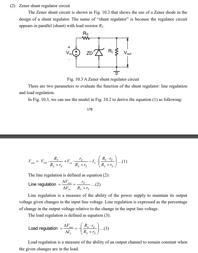 Line Regulation And Load Regulation Formula
