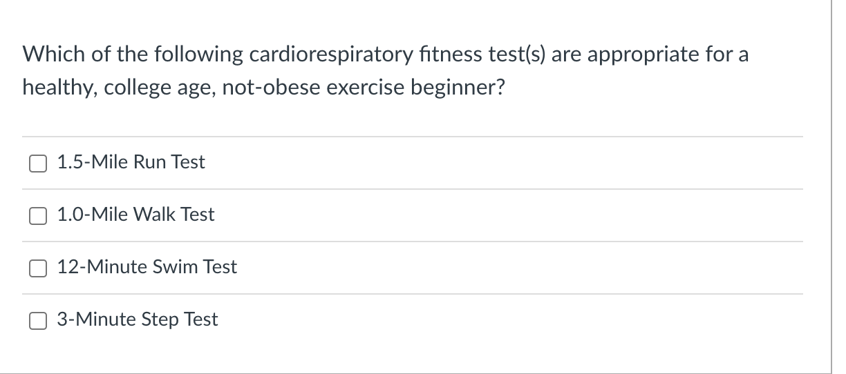 Appropriate cardiorespiratory endurance exercise includes online all of the following except