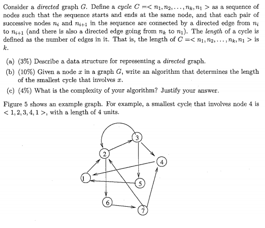 Solved Consider a directed graph G. Define a cycle C