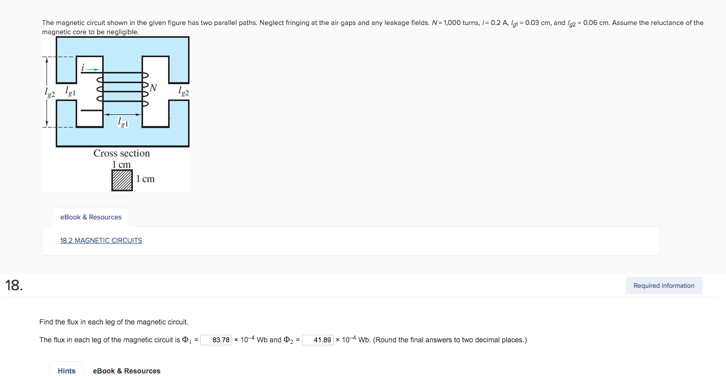 Solved The Magnetic Circuit Shown In The Given Figure Has | Chegg.com